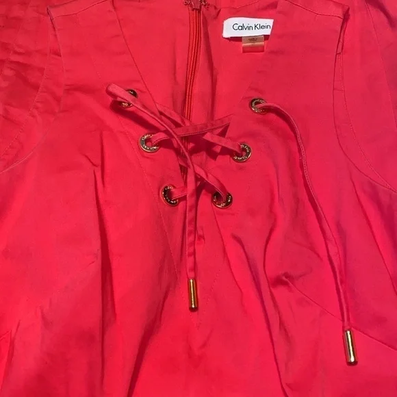 Calvin Klein CK Pink Midi Sleeveless Dress Size 0 P - Picture 9 of 10